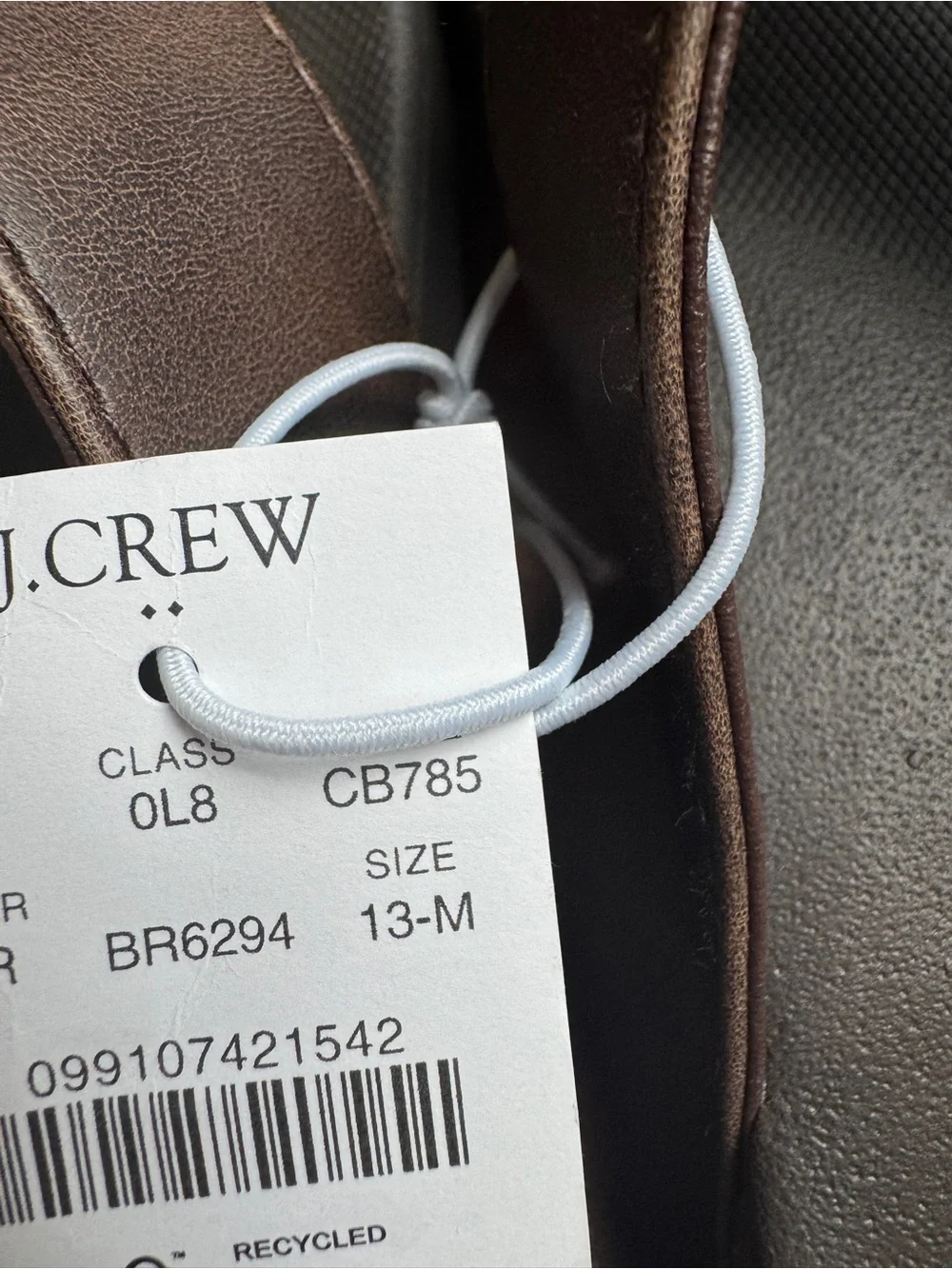 J. Crew Men’s Dark Brown and Black Flip-Flop Sandals